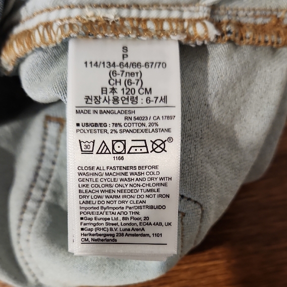 GAP Kids Blue Denim Skirt with White Lace Waist Tie Size Small - Picture 4 of 5